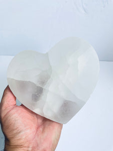 Selenite Crystal Heart Lamp x 1  (SN013)