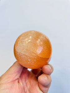 Orange Selenite Crystal sphere (6cm) SN030 x 1