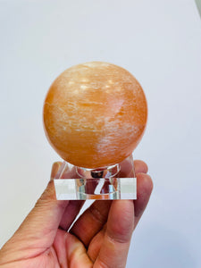 Orange Selenite Crystal Sphere 7cm x 1 (SN029)