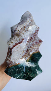 Large Ocean Jasper Flame Crystal OJ525