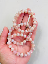 Load image into Gallery viewer, Flower Agate Stretchable Bracelet Natural Crystal BR025
