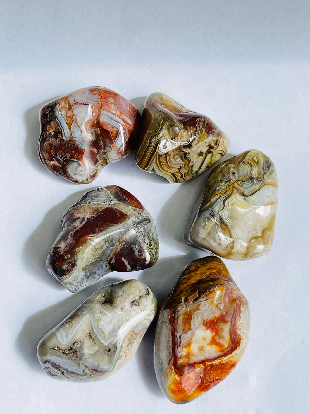 Laguna Lace Agate Tumbled Stones (XL) TB081 x 1