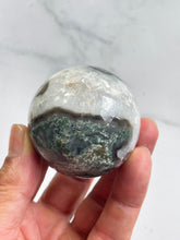 Load image into Gallery viewer, Moss Agate Crystal Sphere S157
