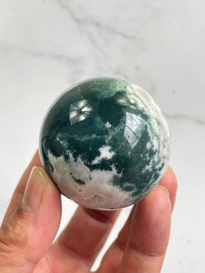 Moss Agate Crystal Sphere S154