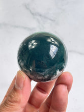 Load image into Gallery viewer, Moss Agate Crystal Sphere S154
