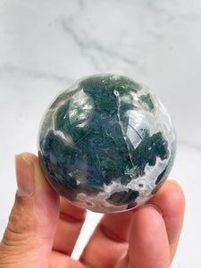 Moss Agate Crystal Sphere S156