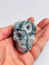 Load image into Gallery viewer, Moss Agate Crystal  Skull  S096
