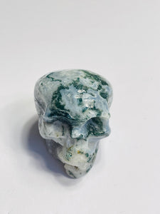 Moss Agate Crystal  Skull  S097