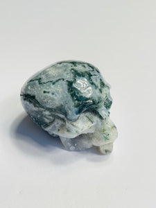 Moss Agate Crystal  Skull  S097