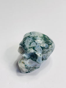 Moss Agate Crystal  Skull  S097