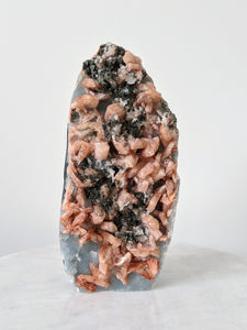 Chalcedony & Stilbite Geode Free Standing AP038 - Crystal King Australia