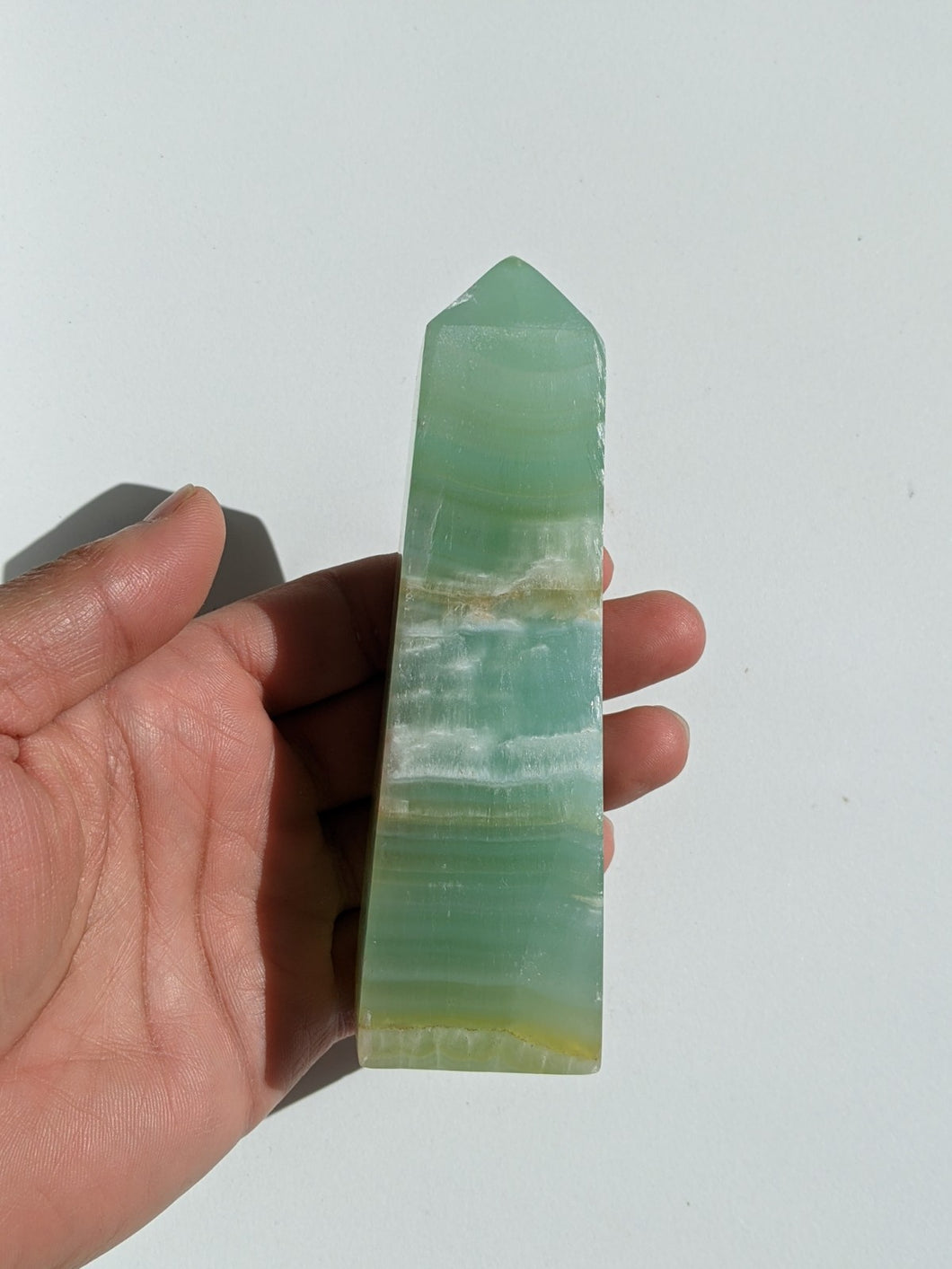 Pistachio Calcite Tower T039