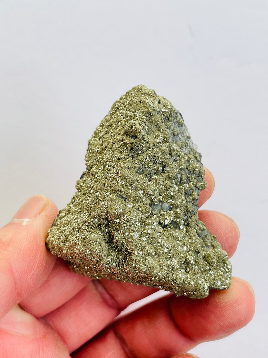 Pyrite On Fluorite Natural Crystal PY009