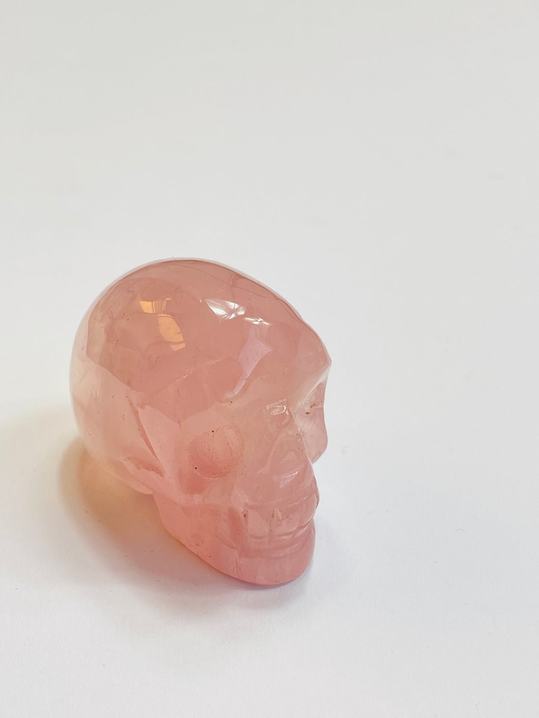 Rose Quartz Crystal Skull S090