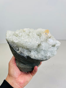 Apophyllite Geode Free Standing Crystal Cluster AP320a