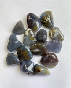 Blue Chalcedony Tumbled Stones TB064 x 1