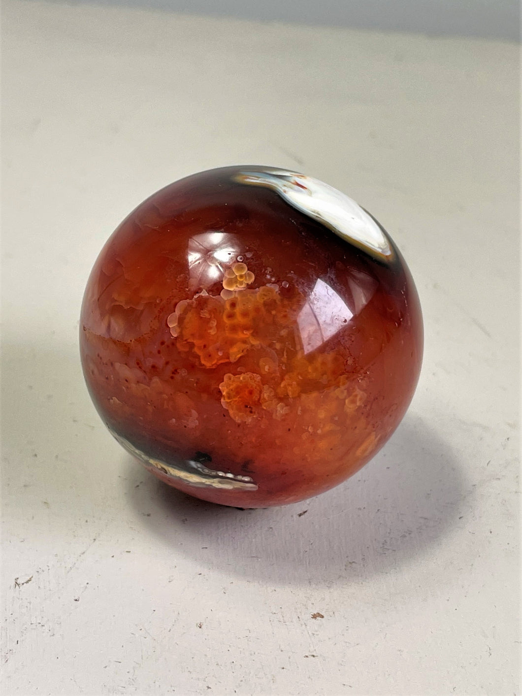 Carnelian Crystal Sphere S114