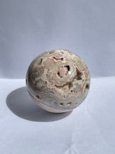 Load image into Gallery viewer, Pink Crazy Lace Agate sphere AG123
