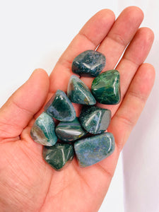 Moss Agate Tumbled Stones TB057 x 1