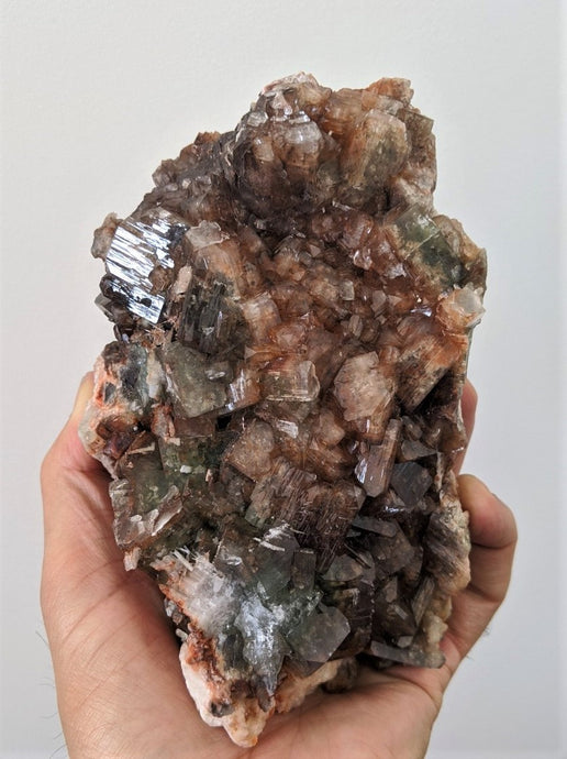 Large Red & Green Apophyllite Rare Geode Crystal/Mineral 160x110mm (1.3 kg) - Crystal King Australia