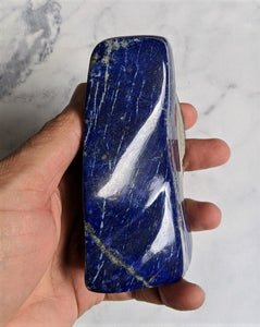 Lapis Lazuli Polished Specimen Mineral Rock 572g 120x65mm(High Grade) - Crystal King Australia