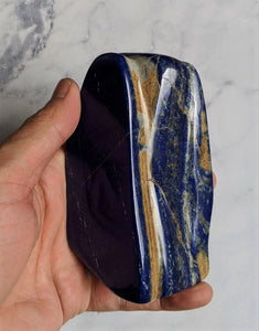 Lapis Lazuli Polished Specimen Mineral Rock 572g 120x65mm(High Grade) - Crystal King Australia