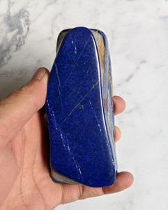 Lapis Lazuli Polished Specimen Mineral Rock 572g 120x65mm(High Grade) - Crystal King Australia