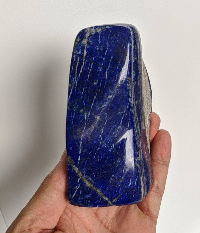 Lapis Lazuli Polished Specimen Mineral Rock 572g 120x65mm(High Grade) - Crystal King Australia