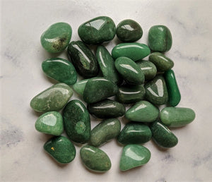 Green Aventurine tumbled stone crystal/ mineral x 1 (22-30mm) - Crystal King Australia