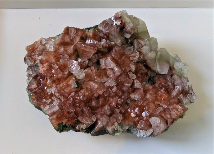 Large Red & Green Apophyllite Cluster Crystal 280x180mm - Crystal King Australia