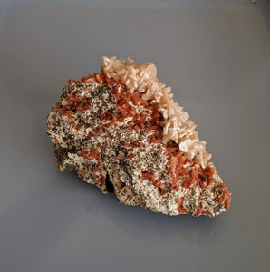 Red Heulandite with Stilbite Natural Crystal/Mineral 150x110mm - Crystal King Australia