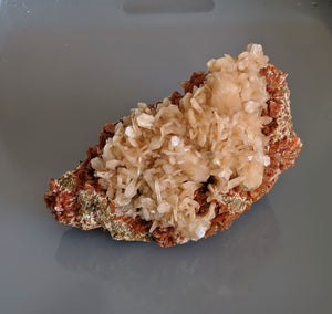 Red Heulandite with Stilbite Natural Crystal/Mineral 150x110mm - Crystal King Australia