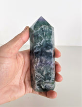 Load image into Gallery viewer, Fluorite Flower Tower/Point Natural Crystal Large 140x50x35mm - Crystal King Australia
