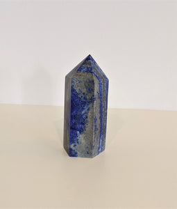 Lapis Lazuli Tower/Point Natural Crystal Large 110x50x42mm - Crystal King Australia