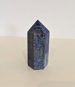 Lapis Lazuli Tower/Point Natural Crystal Large 110x50x42mm - Crystal King Australia