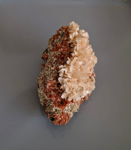 Red Heulandite with Stilbite Natural Crystal/Mineral 150x110mm - Crystal King Australia