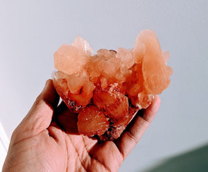 Red-Orange Stilbite Natural Crystal/Mineral 120x115mm - Crystal King Australia