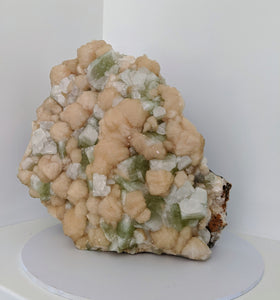 XX Large Green Apophyllite & Stilbite Free Standing Specimen (26kg) 38x38cm - Crystal King Australia