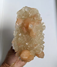 Load image into Gallery viewer, Apophyllite with Orange Stilbite Crystal cluster (160x100mm) - Crystal King Australia
