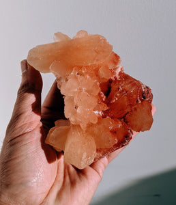 Red-Orange Stilbite Natural Crystal/Mineral 120x115mm - Crystal King Australia