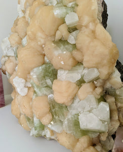 XX Large Green Apophyllite & Stilbite Free Standing Specimen (26kg) 38x38cm - Crystal King Australia