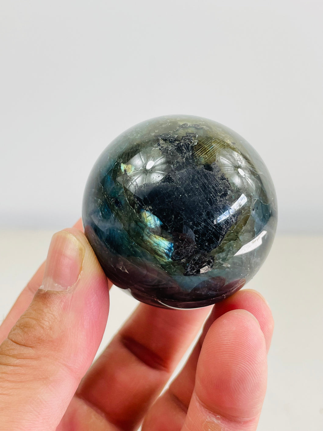 Labradorite Crystal Sphere S174