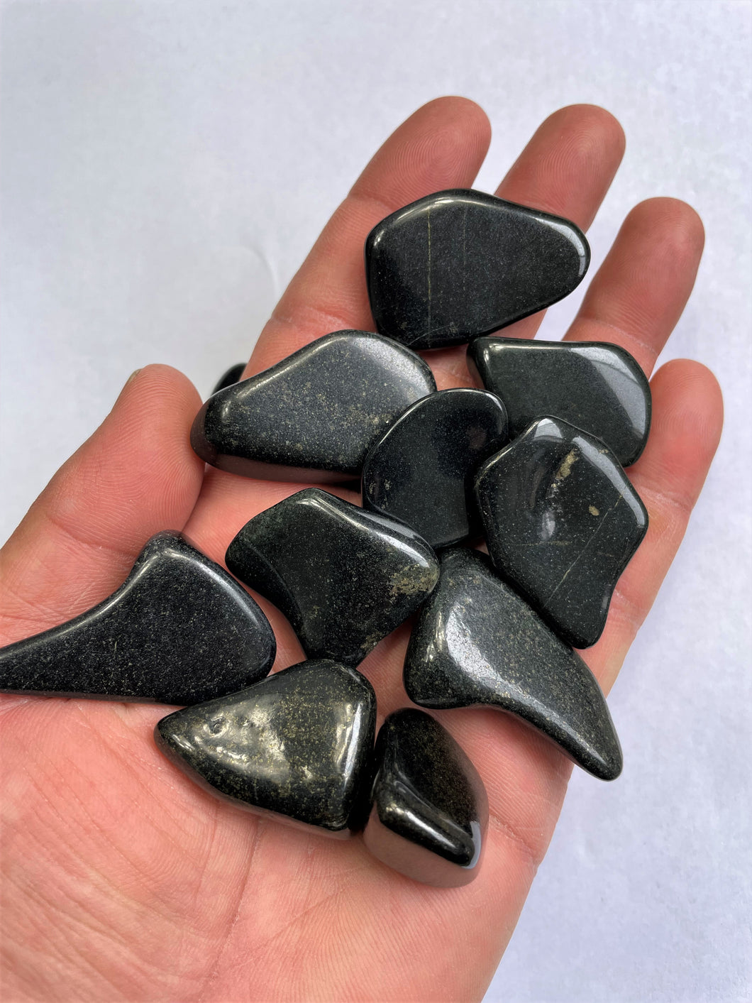 Lemurian Black Jade (Midnight) Tumbled Stones TB077 x 1