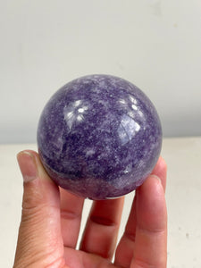 Lepidolite Crystal Sphere S146