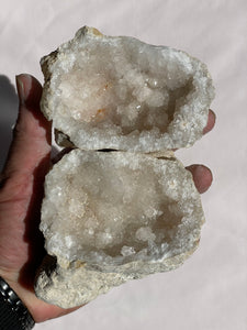 Moroccan Quartz Geode Pair (90mm) QG048