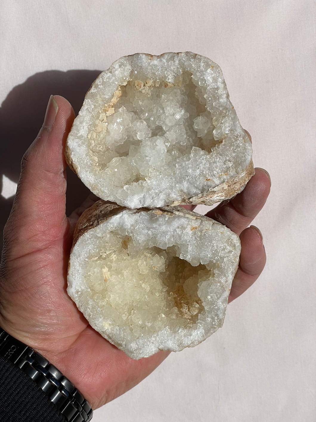 Moroccan Quartz Geode Pair (90mm) QG040