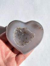 Load image into Gallery viewer, Agate Druzy Heart AG096
