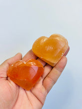 Load image into Gallery viewer, Orange Selenite Crystal Heart (55m) SN032 x 1
