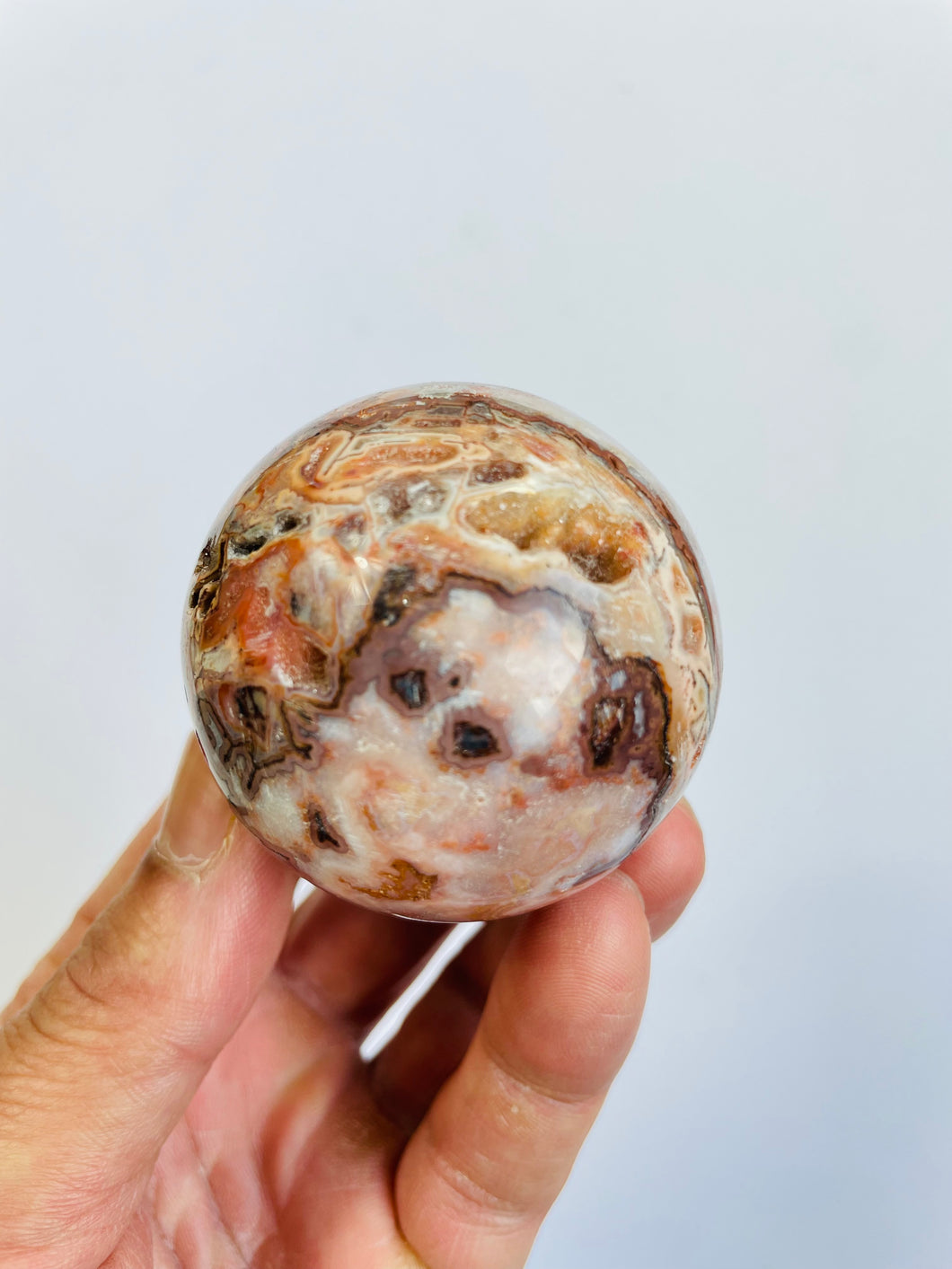 Pink Lace Agate sphere AG187