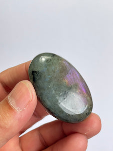 Purple Labradorite Crystal Palm Stones LA088